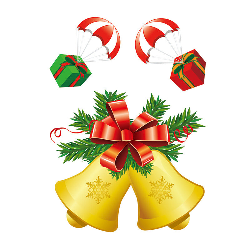 Christmas Glass Window Static Sticker Santa Claus Stickers Decoration Supplies