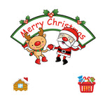 Christmas Glass Window Static Sticker Santa Claus Stickers Decoration Supplies