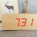 Wooden alarm clock