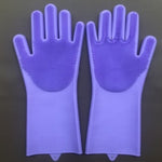 Silicone Heat-resistant Cleaning Brush Scrubbing Gloves