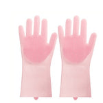 Silicone Heat-resistant Cleaning Brush Scrubbing Gloves