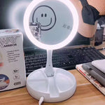 The same paragraph beauty fill light multi-function double-sided storage vanity mirror LED foldable usb charging