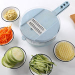 Any Day Mart 8 In 1 Mandoline Slicer Vegetable Slicer Potato Peeler Carrot Onion Grater With Strainer Vegetable Cutter Kitchen Accessories