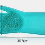 Silicone Heat-resistant Cleaning Brush Scrubbing Gloves