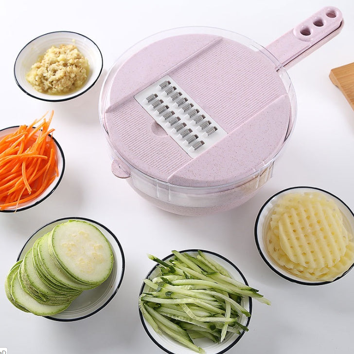 Any Day Mart 8 In 1 Mandoline Slicer Vegetable Slicer Potato Peeler Carrot Onion Grater With Strainer Vegetable Cutter Kitchen Accessories