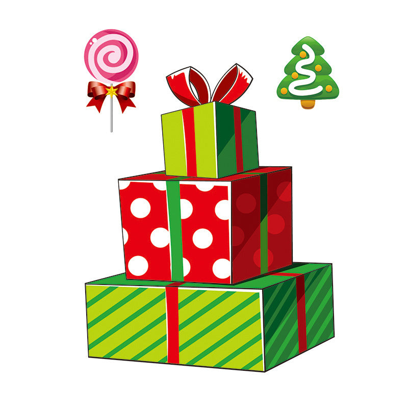 Christmas Glass Window Static Sticker Santa Claus Stickers Decoration Supplies