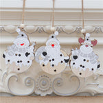 White Nordic Style Christmas Decoration Supplies Christmas Wooden Luminous Pendant