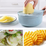 Any Day Mart 8 In 1 Mandoline Slicer Vegetable Slicer Potato Peeler Carrot Onion Grater With Strainer Vegetable Cutter Kitchen Accessories