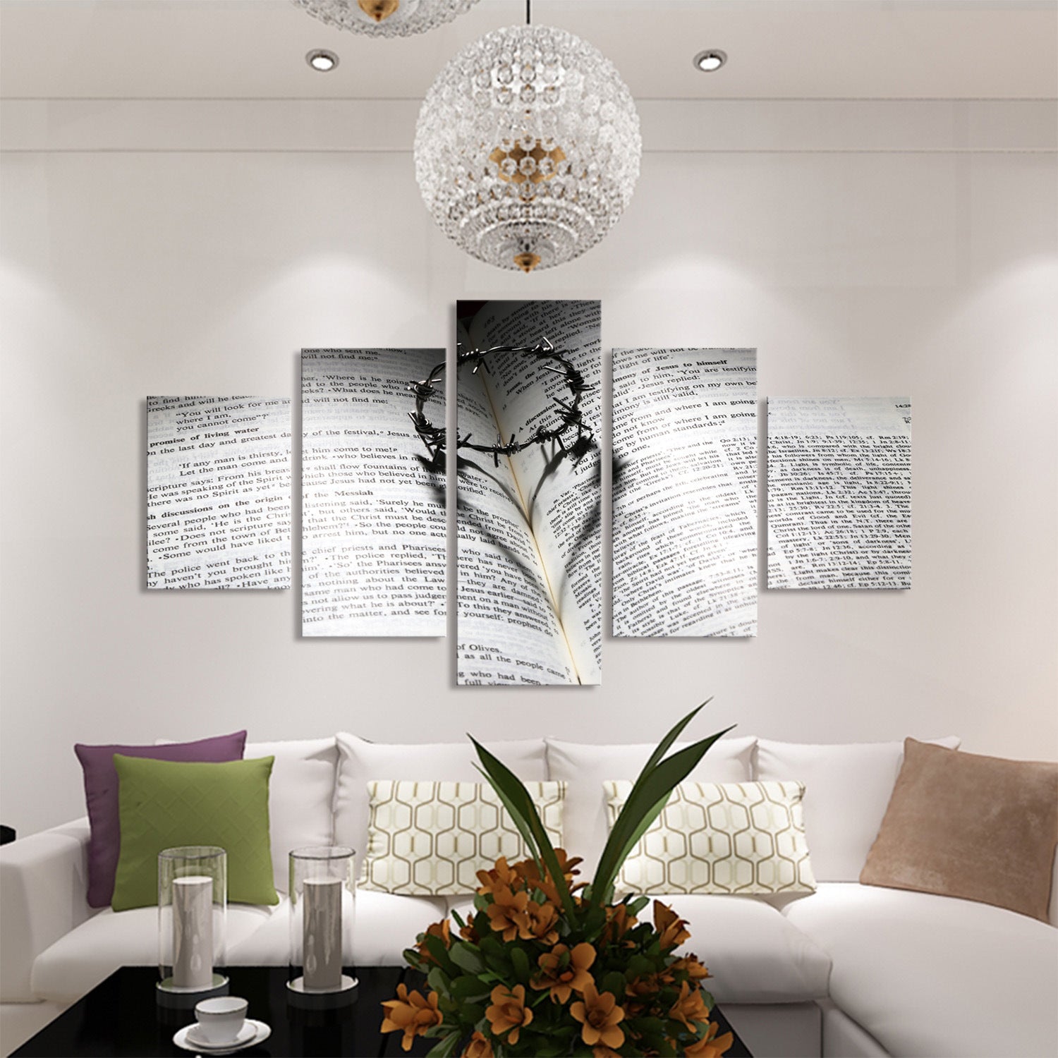 Teach The Crown Bible Decoration Canvas Painting