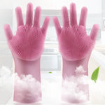 Silicone Heat-resistant Cleaning Brush Scrubbing Gloves