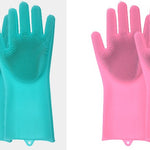Silicone Heat-resistant Cleaning Brush Scrubbing Gloves