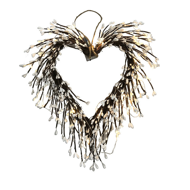 Artificial Love Garland 20 Heads With Lights Decoration